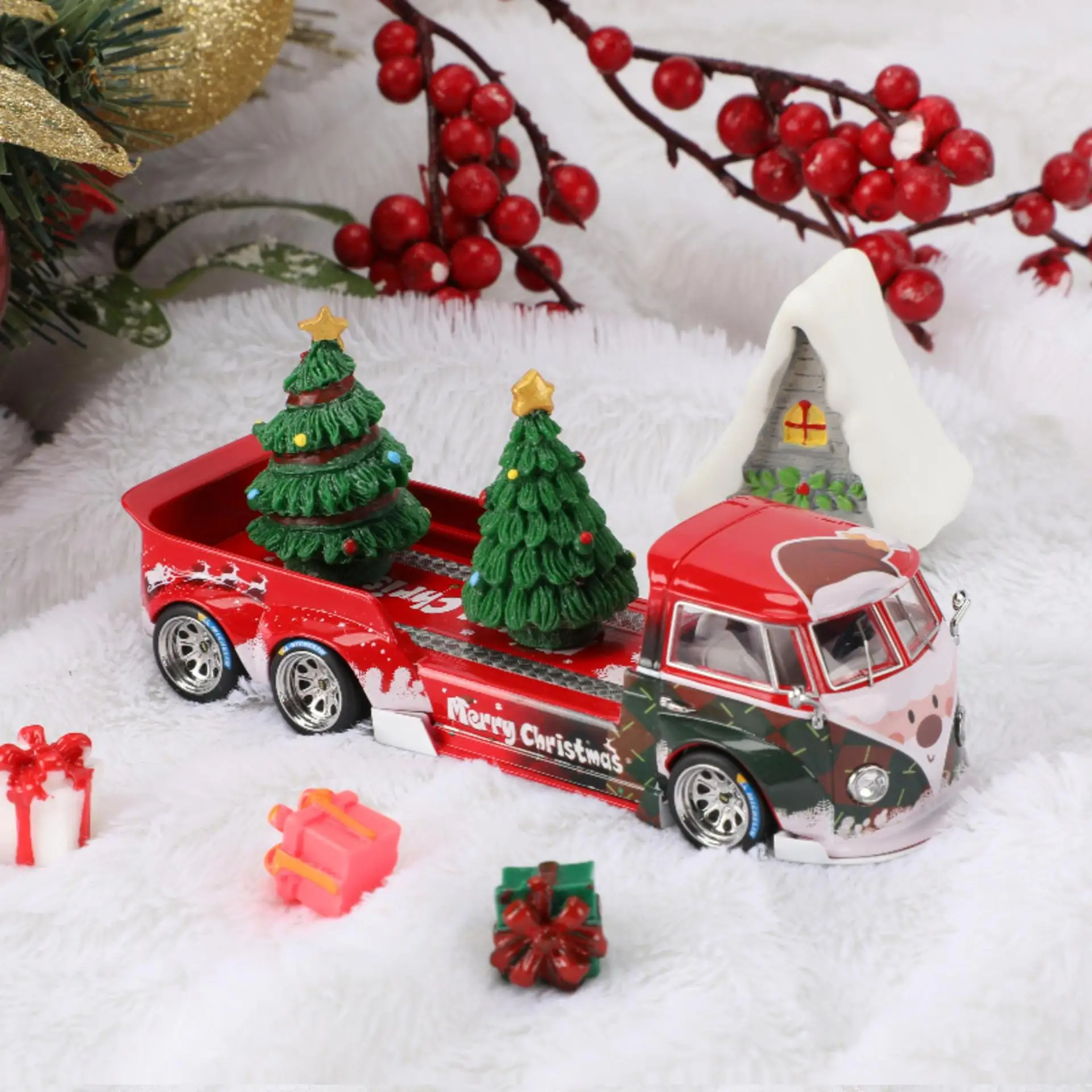 Festive Miniature Volkswagen T1 Truck Model 2 Festive Miniature Volkswagen T1 Truck Model - Image 2