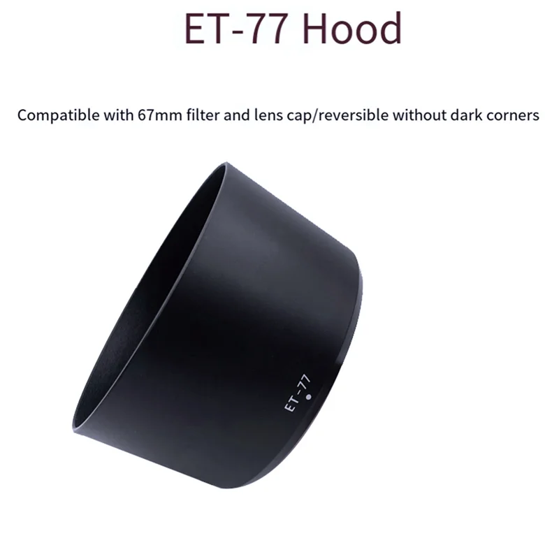 ET77 Lens Hood for Canon RF 85mm f/2 Macro 2 ET77 Lens Hood for Canon RF 85mm f/2 Macro - Image 2