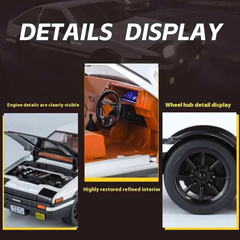 1:18 Scale Toyota AE86 Trueno Diecast Model 4 1:18 Scale Toyota AE86 Trueno Diecast Model - Image 4