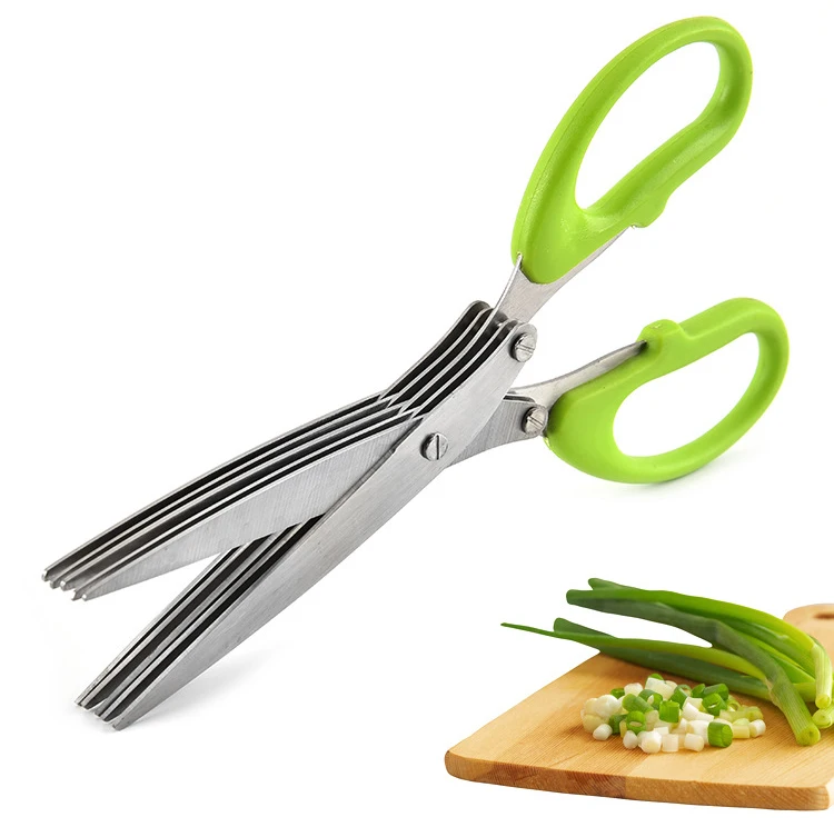 Multi-Layered Kitchen Scissors with Green Handles 5 Multi-Layered Kitchen Scissors with Green Handles - Image 5