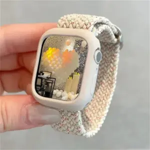 Pink Braided Nylon Solo Loop Band for Apple Watch 11 Sb9084e701f0943af9ae508152ab8cf02y