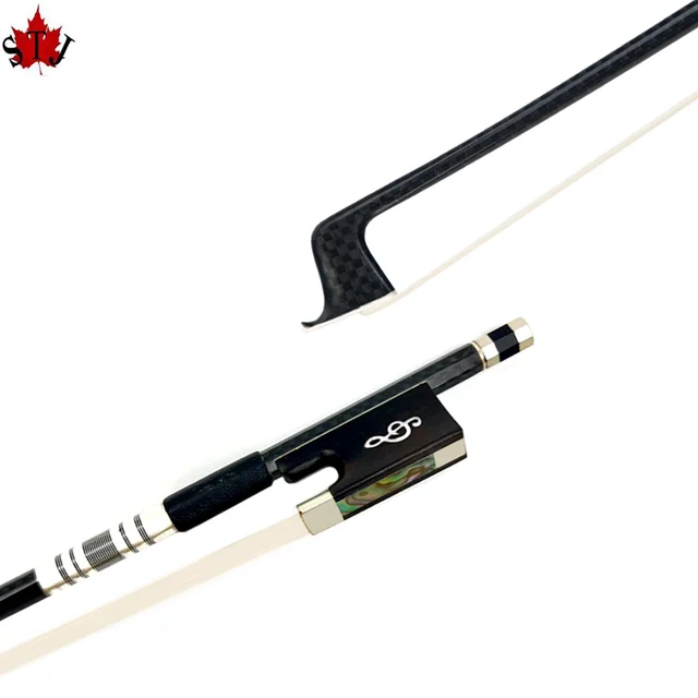 Carbon Fiber 4/4 Violin Bow with Ebony Frog 7 Carbon Fiber 4/4 Violin Bow with Ebony Frog - Image 7