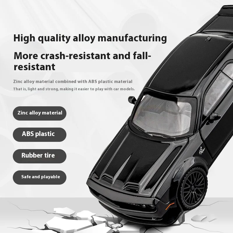 1:32 Scale Black Sports Car Model with Sound 2 1:32 Scale Black Sports Car Model with Sound - Image 2