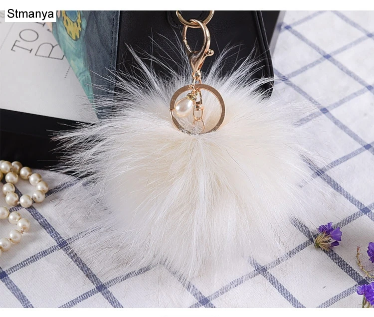 Fashionable Faux Fur Pom-Pom Keychain in Vibrant Colors 6 Fashionable Faux Fur Pom-Pom Keychain in Vibrant Colors - Image 6