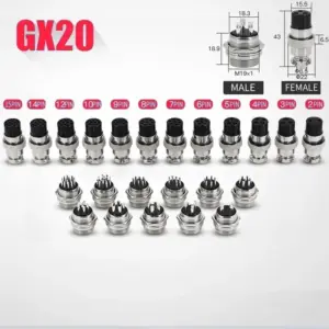 Waterproof Aviation Connector Set GX12 GX16 GX20 9 Sb98063da94fe4c68919eb5578c7ff650F
