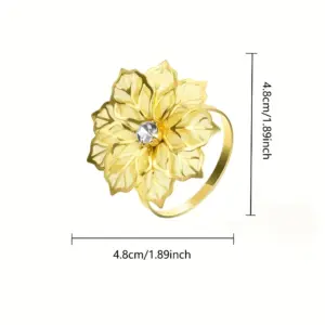 Gold Floral Napkin Rings Set of 10 11 Sb9837f2e3d4b41c68abde6b838387f23q