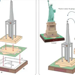 Statue of Liberty 3D Paper Model Kit 5 Sb99e07930a5143399e522ad11297d259r