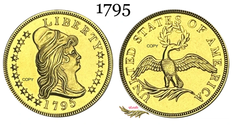 Vintage Gold Replica Coin of 1795 5 Vintage Gold Replica Coin of 1795 - Image 5