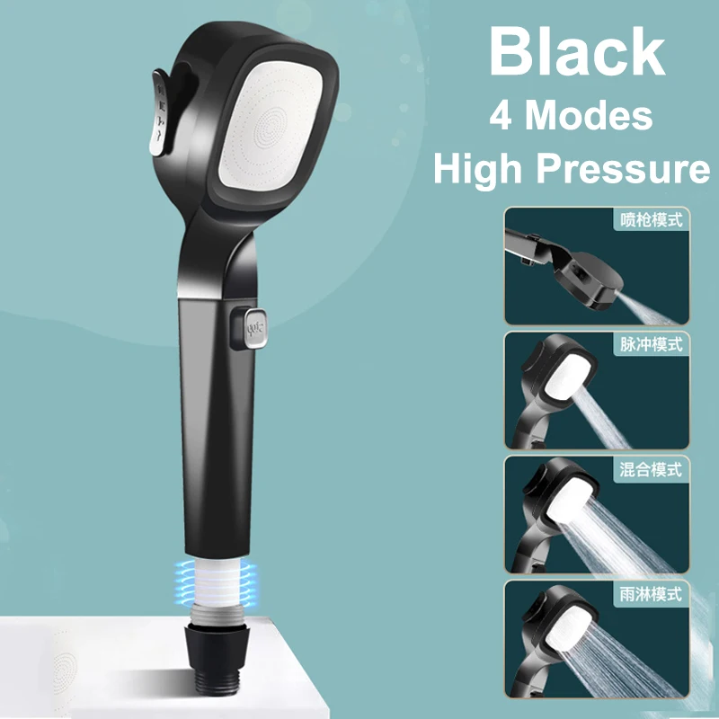 High-Pressure Handheld Shower Head with 4 Modes 8 High-Pressure Handheld Shower Head with 4 Modes - Image 8