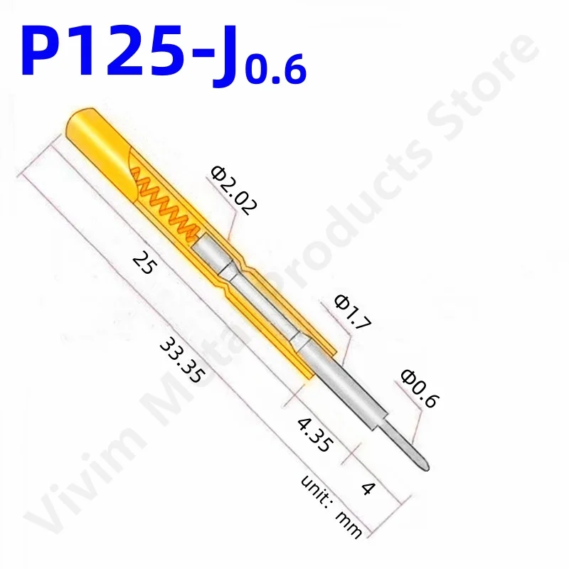 Precision 33.35mm Spring Test Probe J0.6 2 Precision 33.35mm Spring Test Probe J0.6 - Image 2