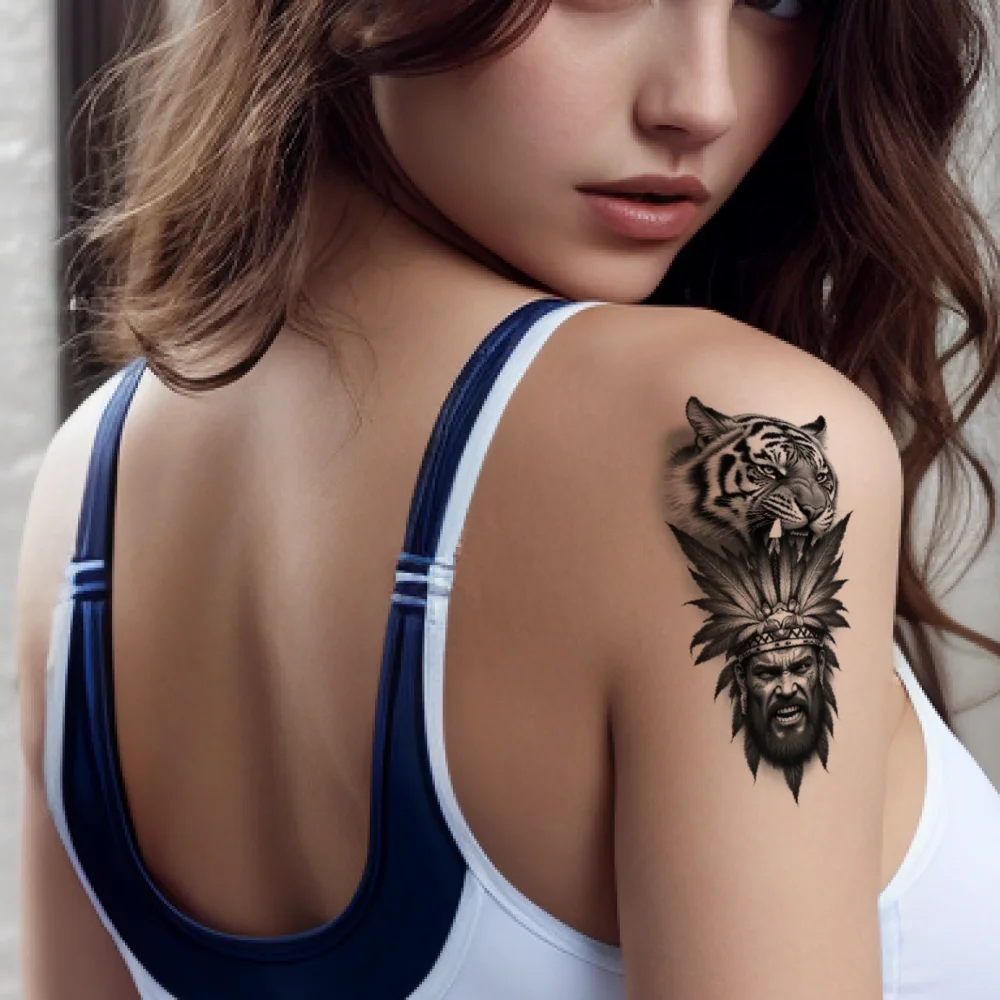 Realistic Black and Grey Temporary Tattoo Set 5 Realistic Black and Grey Temporary Tattoo Set - Image 5