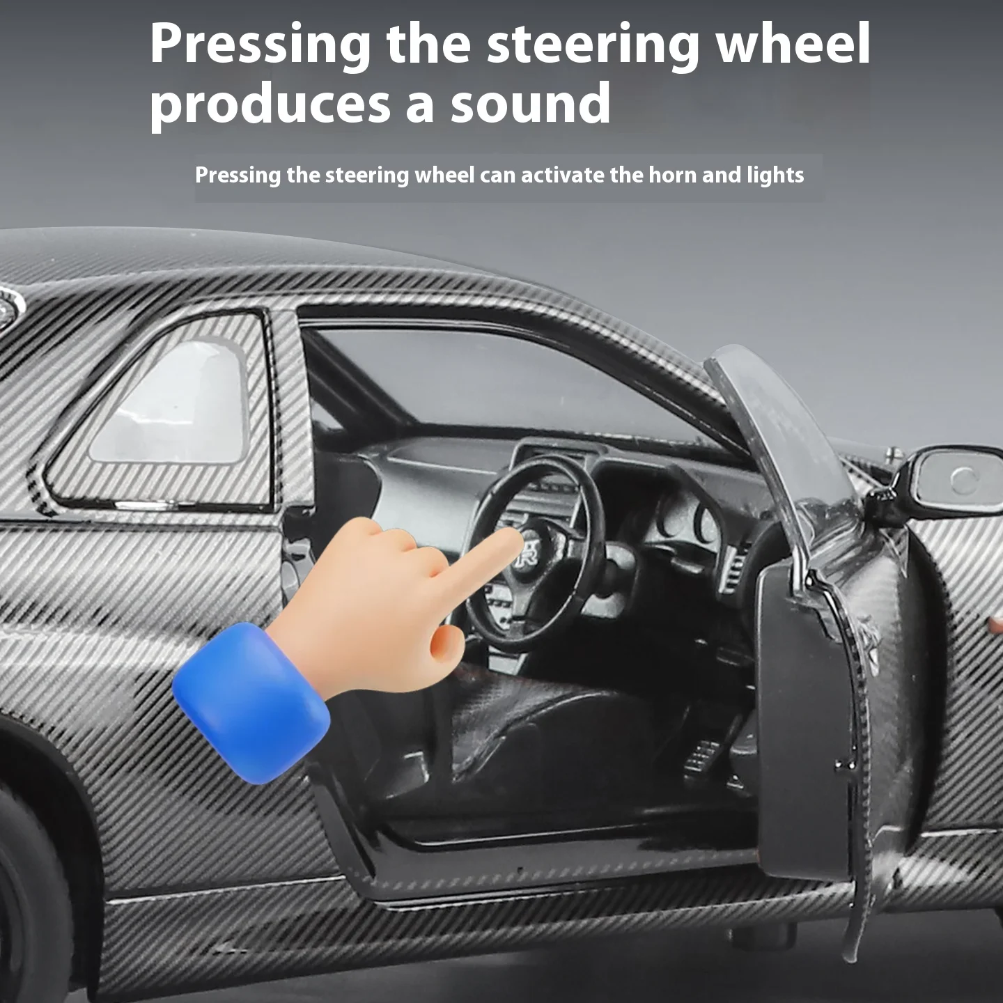 1/24 Nissan GTR-R34 Diecast Model Replica 4 1/24 Nissan GTR-R34 Diecast Model Replica - Image 4