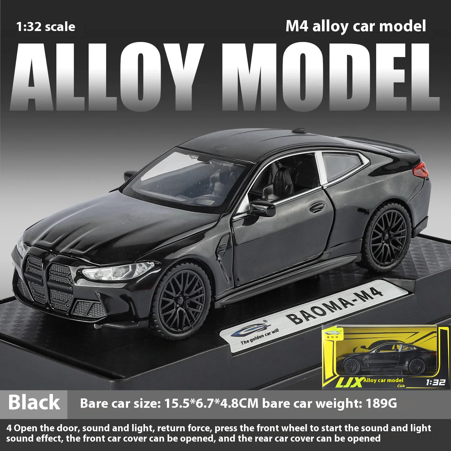 Vibrant Yellow 1:32 Diecast Model Car 7 Vibrant Yellow 1:32 Diecast Model Car - Image 7