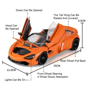 1:18 Scale McLaren 720S Diecast Model Car 10 Sba26114129e84a2a8abc7e3239e4cab72