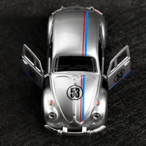 Silver Volkswagen Beetle 1:36 Scale Diecast Model 11 Sba46f5d786cd440fa8e32d4e66bb05b20