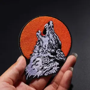 Late Night Wolf Howling Embroidered Patch