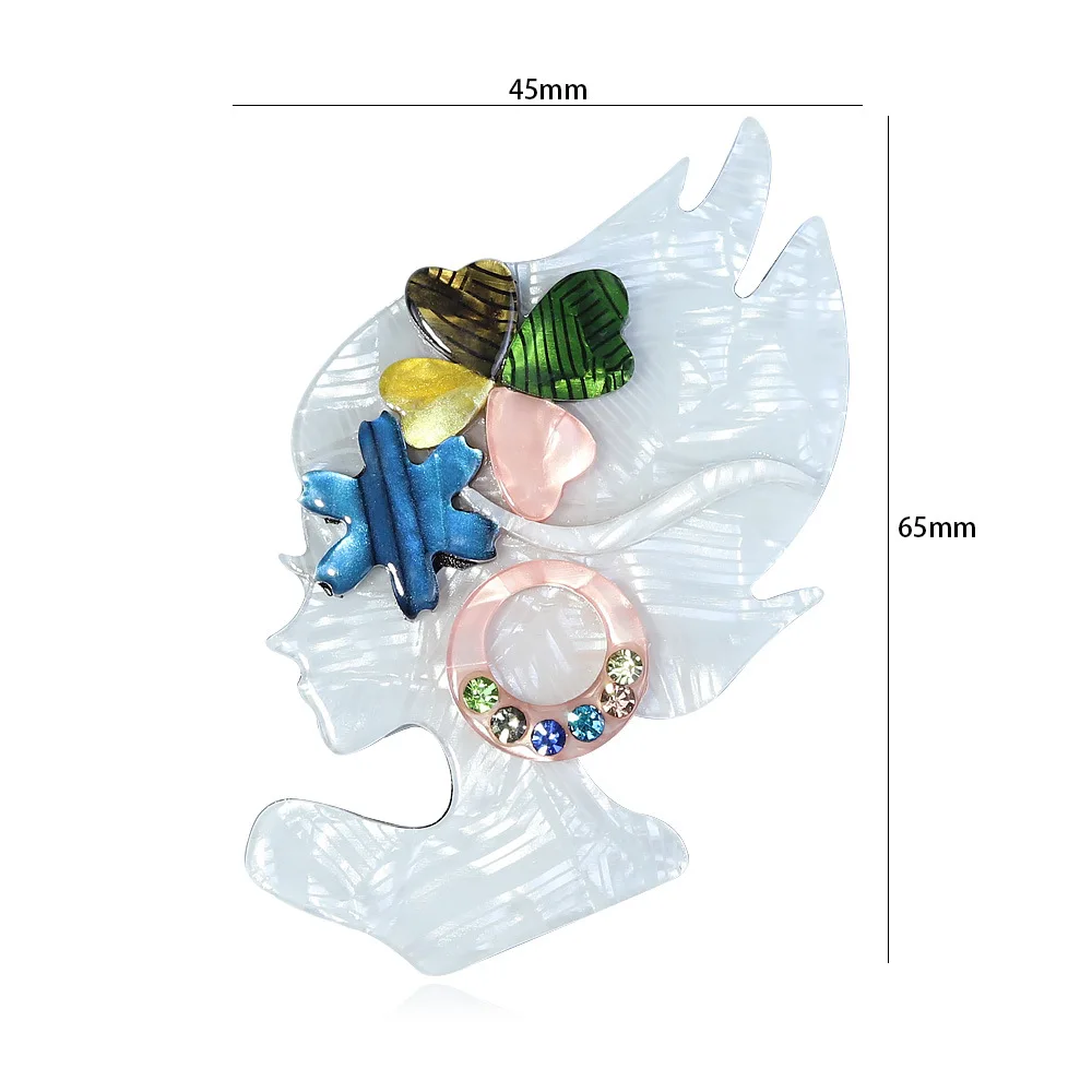 Colorful Whimsical Angel Brooch 4.5cm x 6.5cm 2 Colorful Whimsical Angel Brooch 4.5cm x 6.5cm - Image 2
