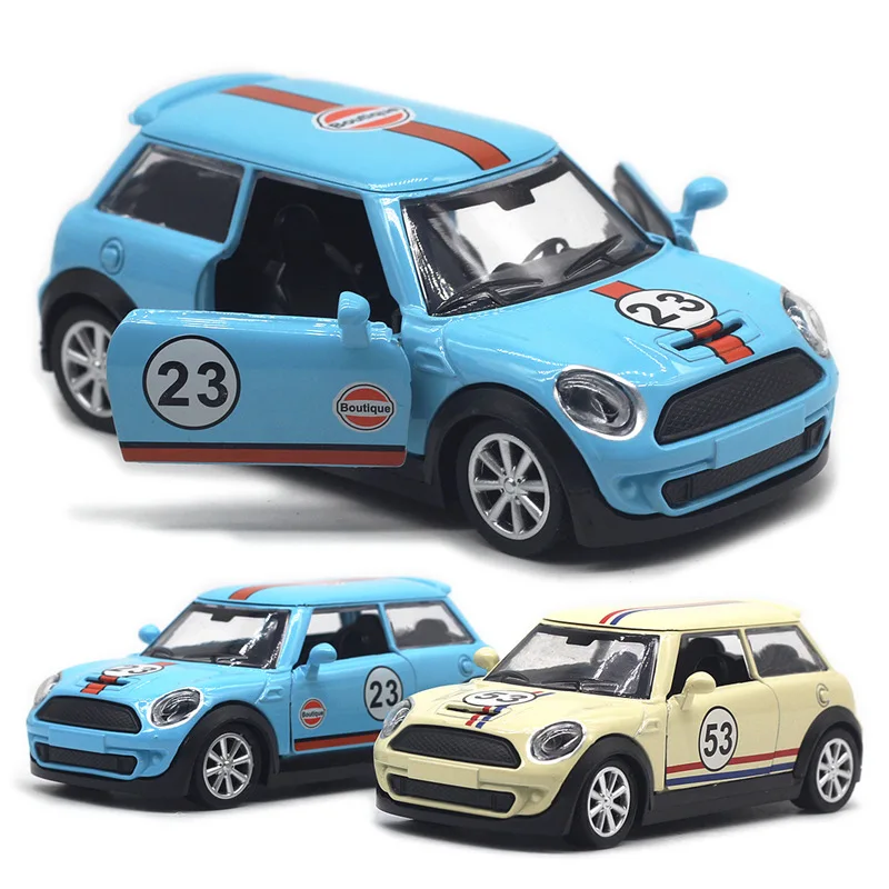 Blue 1:32 Scale Mini Cooper Diecast Model 6 Blue 1:32 Scale Mini Cooper Diecast Model - Image 6