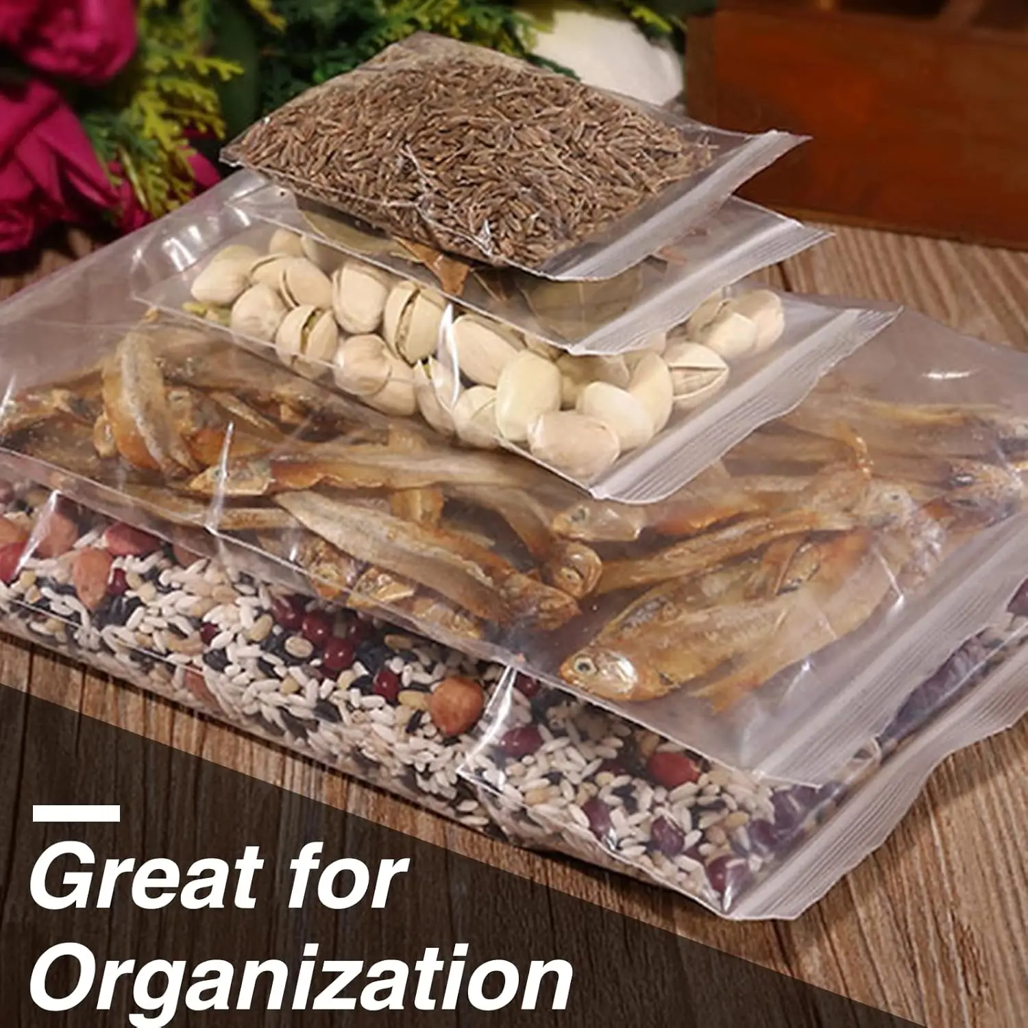 Transparent Resealable Plastic Storage Bags Set 6 Transparent Resealable Plastic Storage Bags Set - Image 6