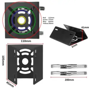 Universal outdoor pole mount bracket for surveillance cameras 13 Sbad5597609684f13b3f77289fc29732cw