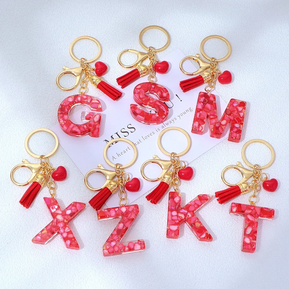 Colorful Initial Letter Keychain for Women 6 Colorful Initial Letter Keychain for Women - Image 6