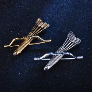 Vintage Bow and Arrow Brooch Pin in Gold/Silver 11 Sbb34947173b04e54913a567d4aff024ct