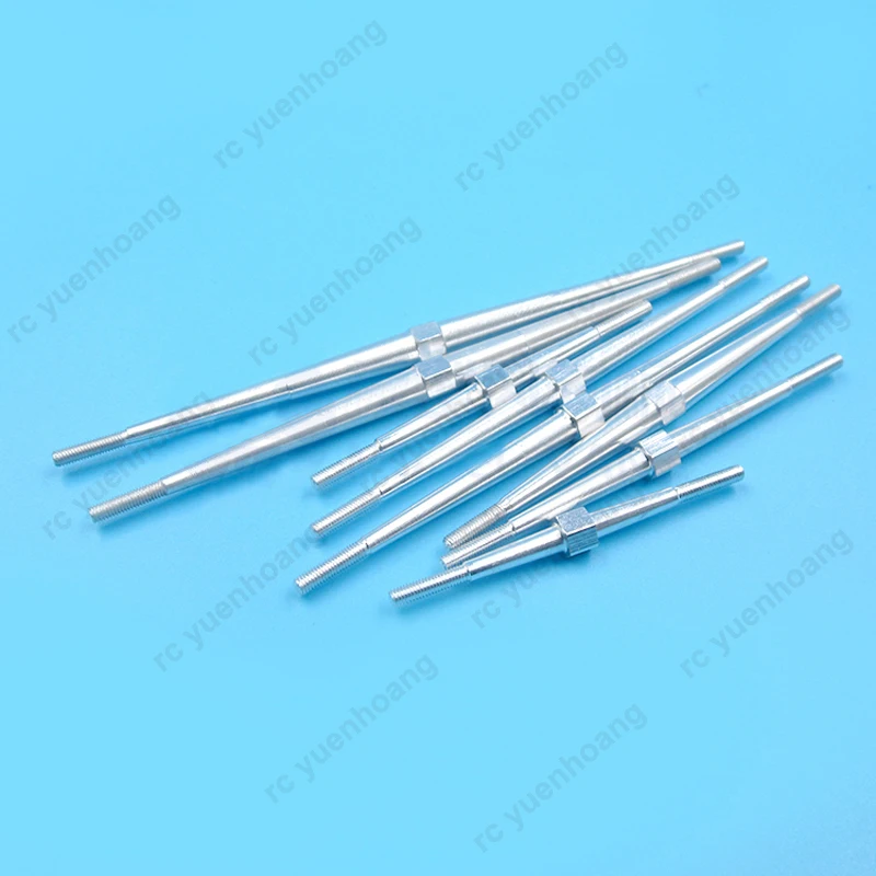 Aluminum Alloy RC Pushrod Set (10 Pieces) 2 Aluminum Alloy RC Pushrod Set (10 Pieces) - Image 2