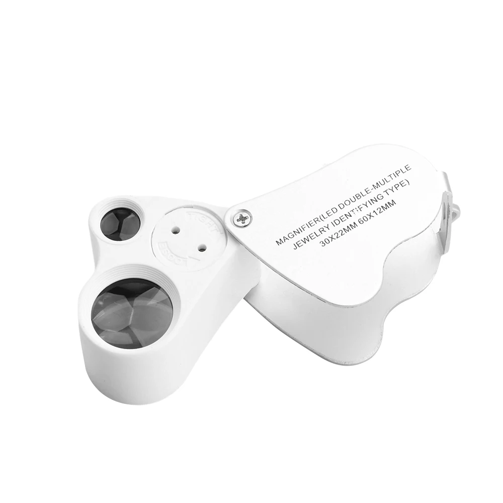 White Dual-Magnification Jewelry Loupe with LED 5 White Dual-Magnification Jewelry Loupe with LED - Image 5