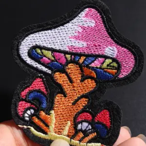 Embroidered Mushroom Patch for Clothing 7.1x6.1 cm 7 Sbb9c461a29824da3916fa52e9dcc1c45F