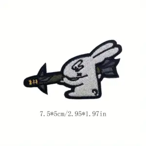 Playful Rabbit Embroidered Badge for Clothing 13 Sbbd350235b92474a83db2978a60b1483P