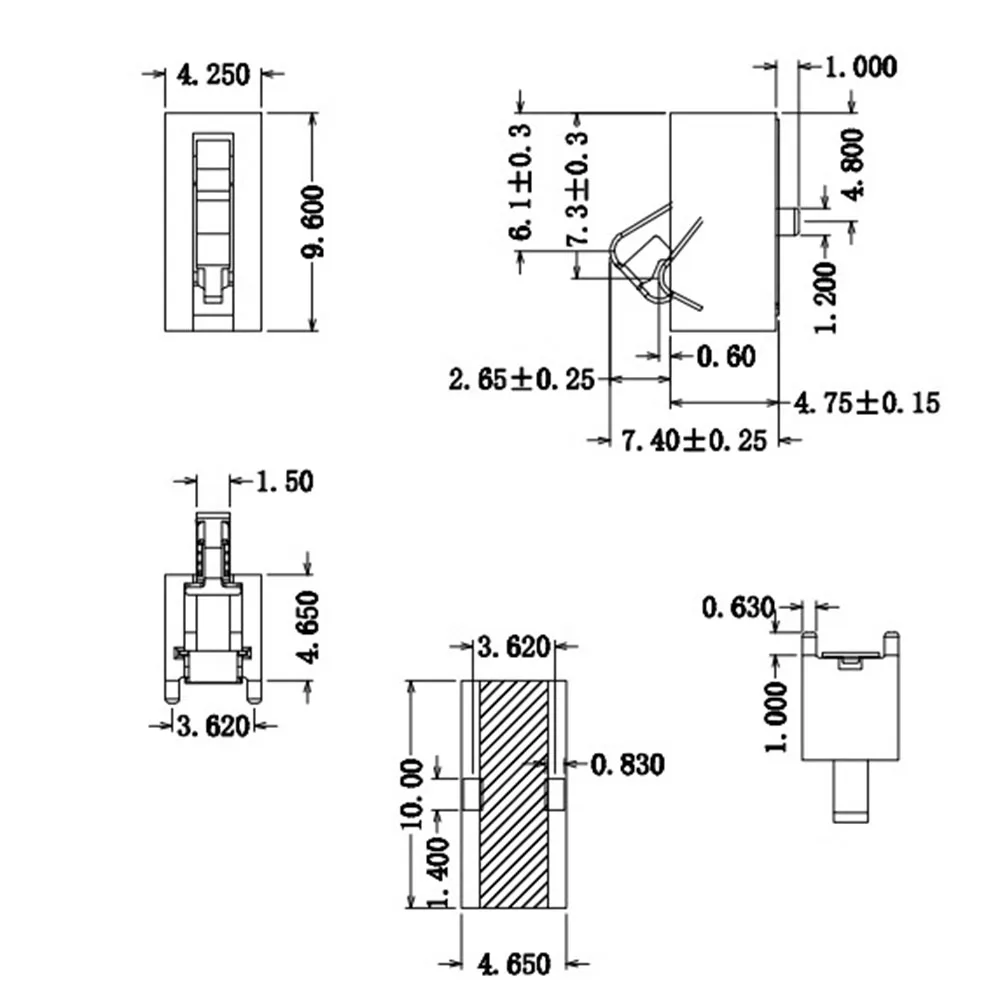 High-Current 1-Pin Shrapnel Battery Connectors Set 4 High-Current 1-Pin Shrapnel Battery Connectors Set - Image 4