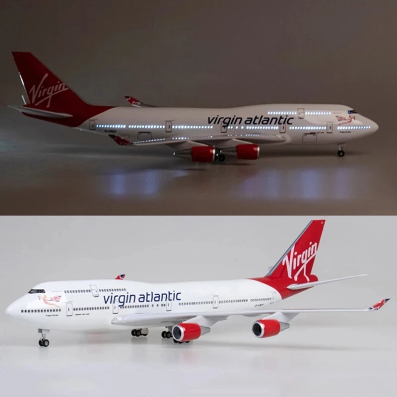 Virgin Atlantic Boeing 747 Model 47cm with LED Options 2 Virgin Atlantic Boeing 747 Model 47cm with LED Options - Image 2