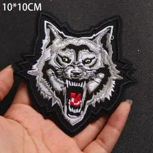 Embroidered Tiger and Wolf Head Patches Set 16 Sbc166f48693c4e4aaadf24a5f1f834ffM