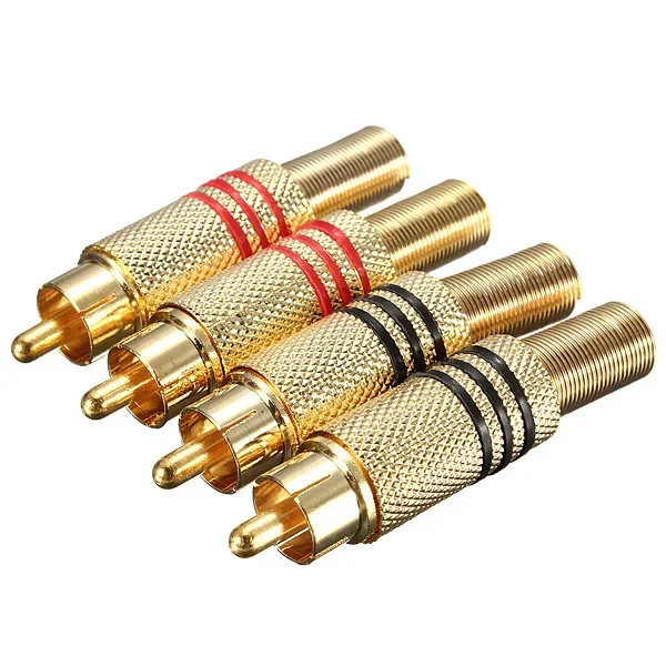 Premium Gold RCA Male Plugs for Audio/Video 3 Premium Gold RCA Male Plugs for Audio/Video - Image 3