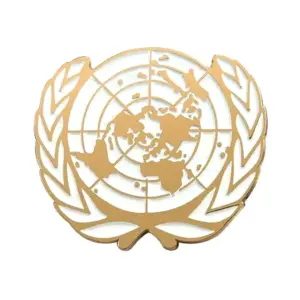 United Nations Peacekeeping Badge with Globe Design