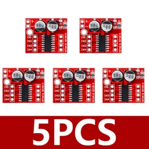 Red DC Motor Driver Module with Dual H-Bridge 14 Sbc7d78a256d14f409234f7874893b815p