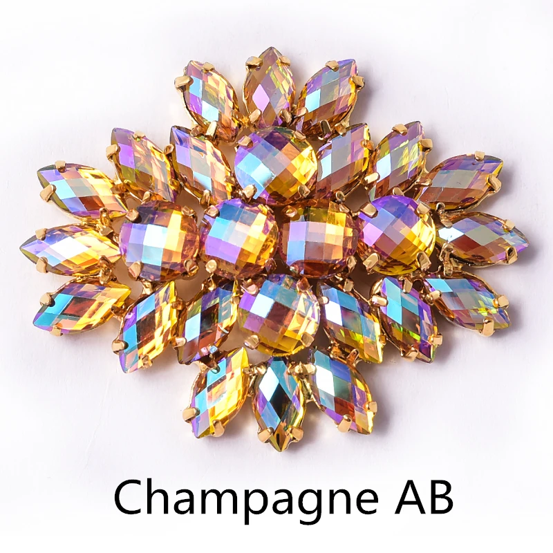 Vibrant Rhinestone Flower Appliques (4.5x4 cm) 9 Vibrant Rhinestone Flower Appliques (4.5x4 cm) - Image 9
