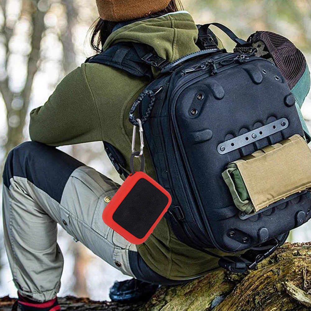 Red Silicone Case for JBL GO 4 Bluetooth Speaker 4 Red Silicone Case for JBL GO 4 Bluetooth Speaker - Image 4