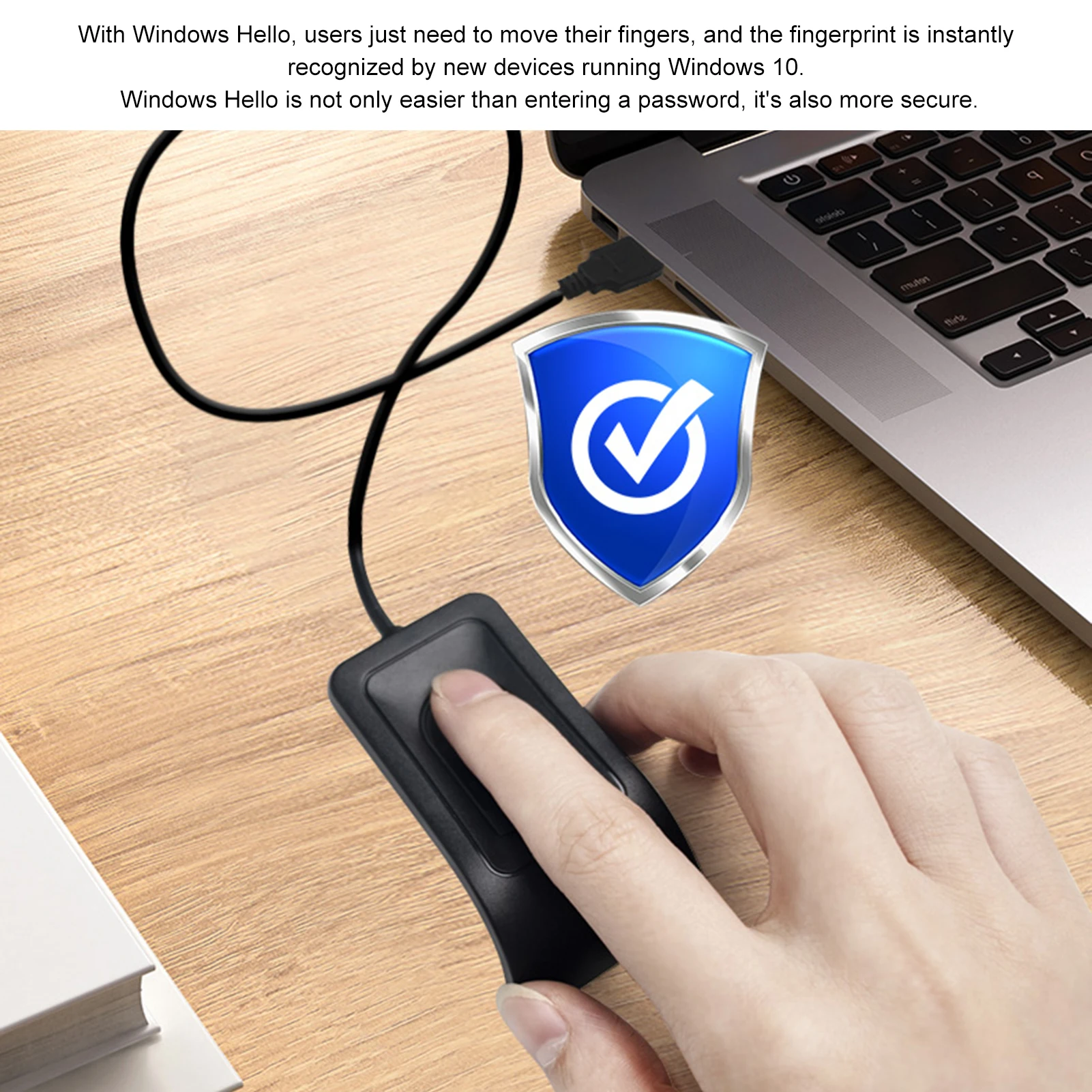 Black USB Biometric Fingerprint Scanner 5 Black USB Biometric Fingerprint Scanner - Image 5