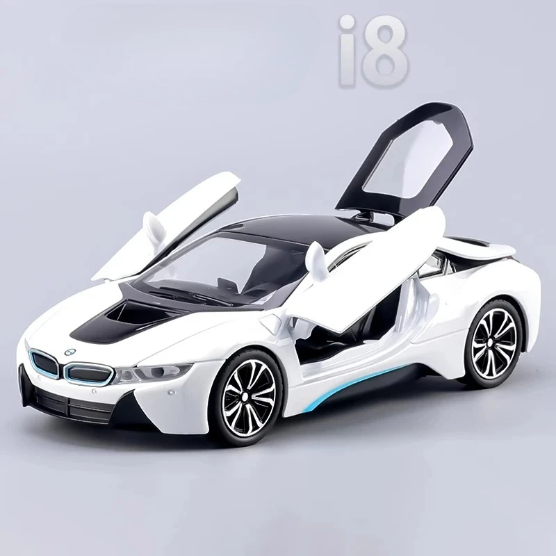 White BMW i8 1:24 Diecast Model Car 6 White BMW i8 1:24 Diecast Model Car - Image 6