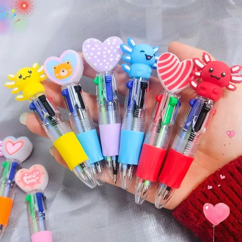 Colorful Cute Mini Pen Set with Plush Toppers 2 Colorful Cute Mini Pen Set with Plush Toppers - Image 2