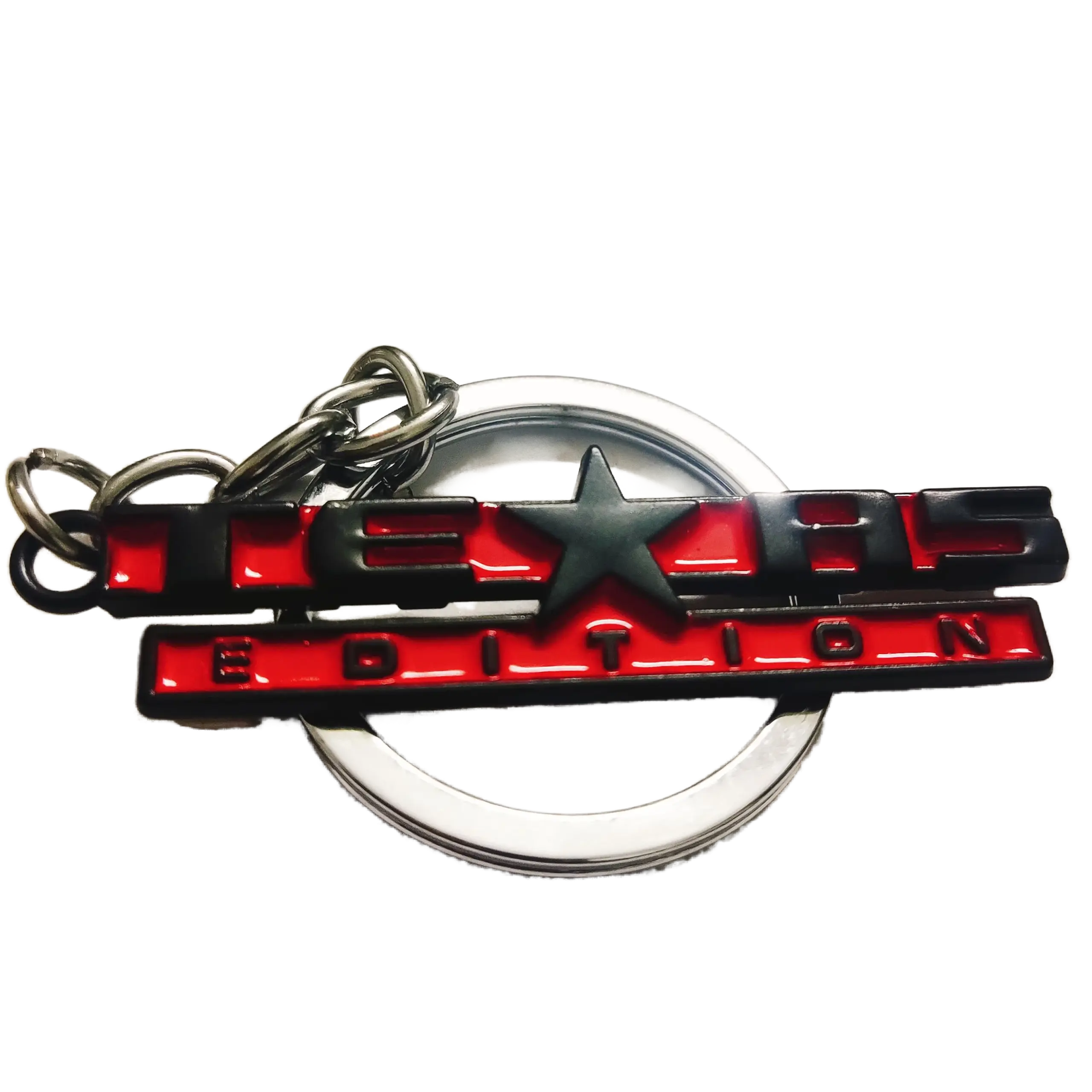 Bold 3D Metal Keychain with Star Accent 3 Bold 3D Metal Keychain with Star Accent - Image 3