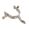 2Pcs Horse Spurs Stainless Steel Western Cowboys Spurs with Rotating Gear for Equestrian Enthusiasts