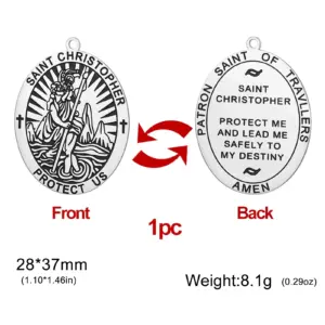 Stainless Steel Saint Christopher Keychain 17 Sbd351cce8ed84541a84a545ce4a7a9fdK