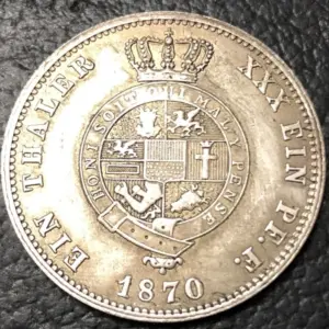 Historical Replica of Mecklenburg Thaler 1870 5 Sbd479beba24044e18902c756ab6bc054h