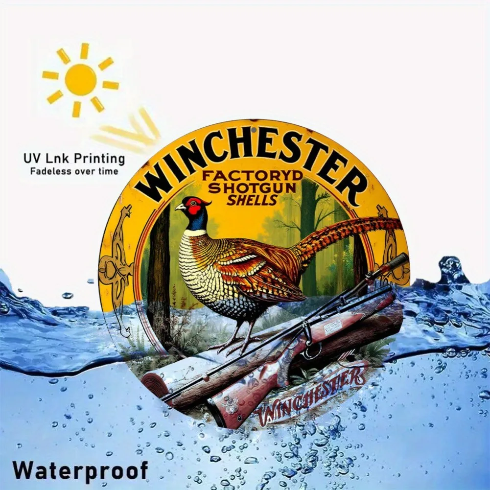 Vintage Winchester Factory Shotgun Sign 30x30cm 5 Vintage Winchester Factory Shotgun Sign 30x30cm - Image 5