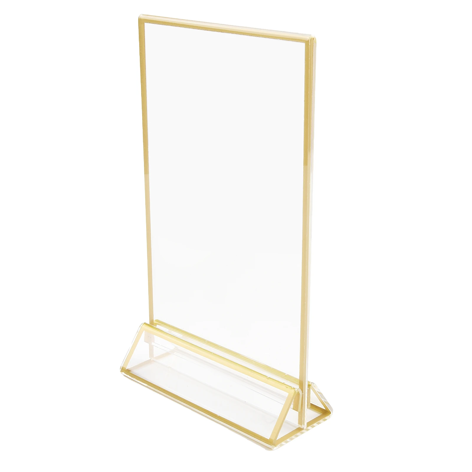 Gold Border Acrylic Sign Holder 10x15cm, 13x18cm, 15x21cm 5 Gold Border Acrylic Sign Holder 10x15cm, 13x18cm, 15x21cm - Image 5