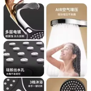 High-Pressure 130mm Shower Head with 3 Spray Modes 15 Sbd7e1ed4318e4fe6a816336914c03c9dv