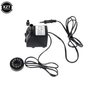 Black Submersible Water Pump with LED Light