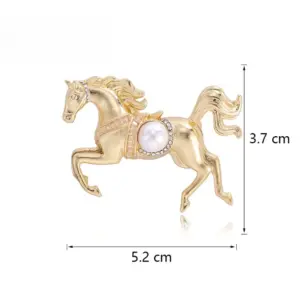 Golden Galloping Horse Brooch for Collectors 7 Sbda7f0ed61314e309c783ee27364c0b8c